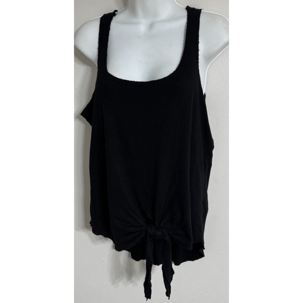 Anthropologie Dolan T-Shirt Tank Top Front Tie Women’s Medium Black Pull-Over